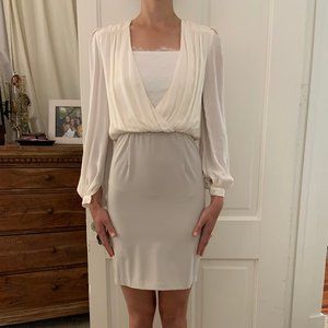 Alice and Olivia cream dress